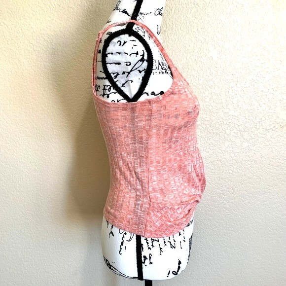 Crave Fame Peach Orange top sleeveless front twist top size M - Picture 6 of 10
